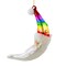 December Diamonds 7.0 Inch Rainbow Moon Santa Christmas Tree Ornament , Christmas Claus